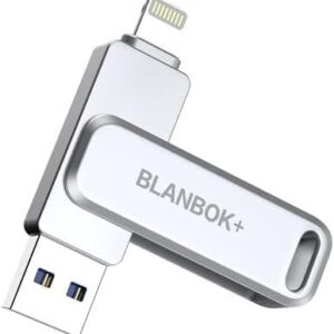 MFi Certified 128GB Flash Drive for iPhone/USB/USB C/,3-in-1 USB Stick