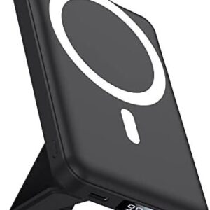 AOGUERBE Magnetic Power Bank, 10000mAh Foldable Wireless Portable Charger