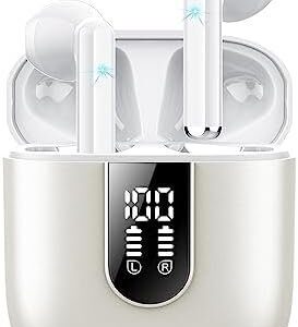 Jesebang Wireless Earbuds, Bluetooth Headphones HiFi Stereo, Mini in-Ear