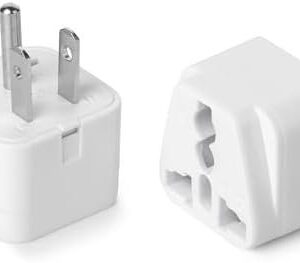 Bates- European Plug Adapter, 2 pc, Travel Adapter, US to Europe Plug Adapter