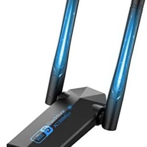 ElecMoga USB WiFi Adapter, 1300Mbps WiFi Dongle USB 3.0 Dual Band 5G/2.4G