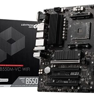 MSI PRO B550M-VC WiFi ProSeries Motherboard (AMD AM4, DDR4, PCIe 4.0, SATA