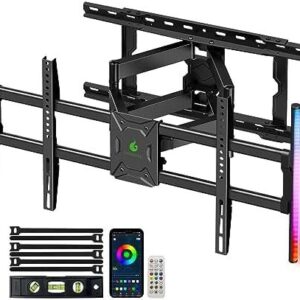 Greenstell TV Mount with LED Lights, TV Wall Mount for 47-84 Inch TVs, Full