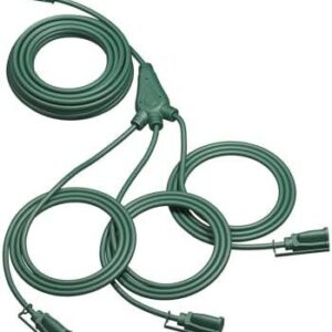 DEWENWILS Outdoor Extension Cord 1 to 3 Splitter for Christmas, 3 Prong Outlets