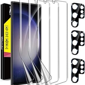Milomdoi [3+3 Pack] for Samsung Galaxy S23 Ultra Screen Protector [Not Glass]