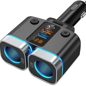 Nulaxy 150W Cigarette Lighter Adapter, 2 Sockets Cigarette Lighter Splitter