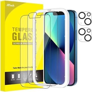 JETech Screen Protector for iPhone 13 6.1-Inch with Camera Lens Protector