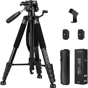 Tripod Camera Tripods, 74" Tripod for Camera Cell Phone Video Photography, Heavy