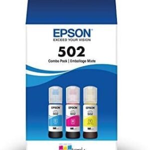 EPSON 502 EcoTank Ink Ultra-high Capacity Bottle Color Combo Pack Works