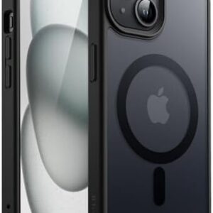 JETech Magnetic Case for iPhone 15 6.1-Inch Compatible with MagSafe, Translucent