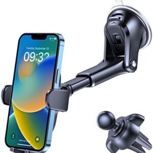 OQTIQ 3-in-1 Suction Cup Phone Holder for Windshield/Dashboard/Air Vent