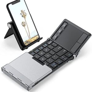 Foldable Keyboard Bluetooth, iClever BK08 Folding Keyboard with Touchpad