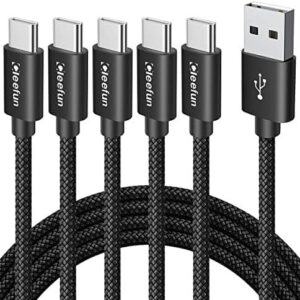 USB C Cable [6ft, 5-Pack], CLEEFUN USB A to Type C Cable Fast Charging C Charger