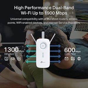 TP-Link AC1900 WiFi Extender (RE550), Covers Up to 2800 Sq.ft and 35 Devices