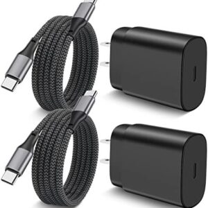 25W USB C Charger for iPhone 15/15 Pro Max, 2 Pack Super Fast Charger Block Type