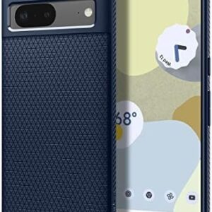 Spigen Liquid Air Pixel 7 Case (2022) - Navy Blue, Anti-Slip, Geometric Design
