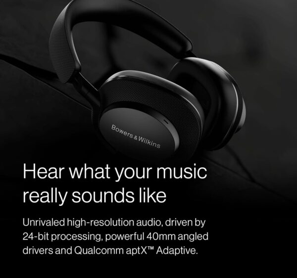 Bowers & Wilkins Px7 S2e Over-Ear Headphones - Enhanced Noise Cancellation & Transparency Mode, Crystal-Clear Calls, Bluetooth, 30-Hour Playback, Anthracite Black - Image 4