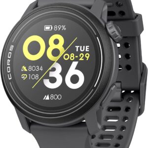 COROS PACE 3 Sport Watch GPS, Lightweight and Comfort, 17 Days Battery Life, Dual-Frequency GPS, Heart Rate, Navigation, Sleep Track, Training Plan, Run, Bike, and Ski (Black Silicone)