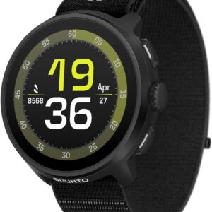 SUUNTO Run Sports Watch, 1.32" AMOLED Touchscreen w/Crown Button, 12D Battery Life, Dualband Accurate GPS, Wrist Heart-Rate & Sleep Health Tracking, 35g Lightweight & 4GB Offline Music, All Black