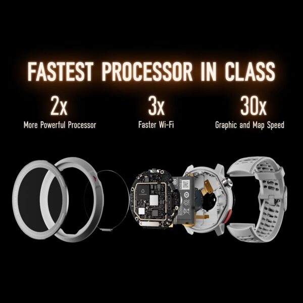 COROS PACE Pro GPS SPORT WATCH, 1.3-inch AMOLED Touchscreen, Fastest in Class Processor Running Watch, 20 days Battery Life, Navigation with Global Offline Maps, Sleep Tracking, Running, Cycling-Black - Image 3