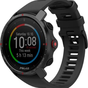Polar Grit X Pro - GPS Multisport Smartwatch - Military Durability, Sapphire Glass, Wrist-Based Heart Rate, Long Battery Life, Navigation - Ideal for Outdoor Sports, Trail Running, Hiking, Black