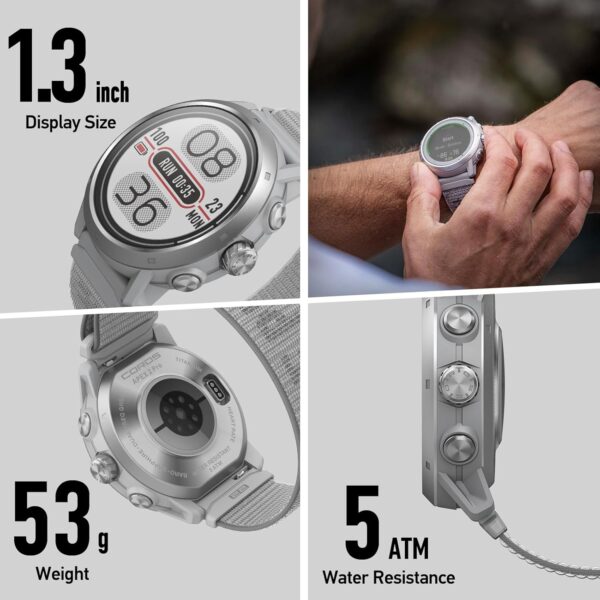 COROS APEX 2 Pro Outdoor GPS Watch, 1.3" Sapphire Titanium, 24-Day Battery Life, Dual-Freq GPS, On-Wrist Navigation, Offline Maps, Heart Rate Monitor, Track Sleep, Running, Biking, Climbing-Black - Image 2