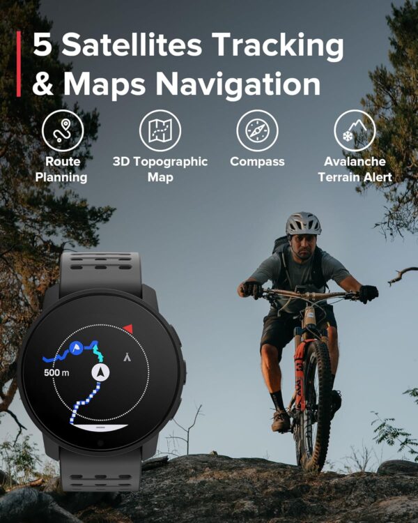 SUUNTO 9 Peak Pro GPS Sports Watch, Up to 30 Days Long Battery Life, 95+ Multisport Watch w/Training Workout Analysis,Advanced Health & Recovery Support, Wrist Heart-Rate Measurement, Black - Image 3