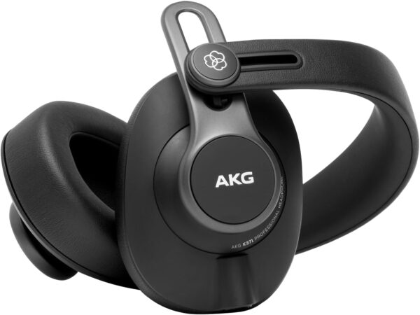 AKG Pro Audio K371 Wired Over-Ear, Closed-Back, Foldable Professional Recording Studio Headphones, Studio Monitor Mixing, Podcast, DJ Stereo Headsets, Black - Image 2